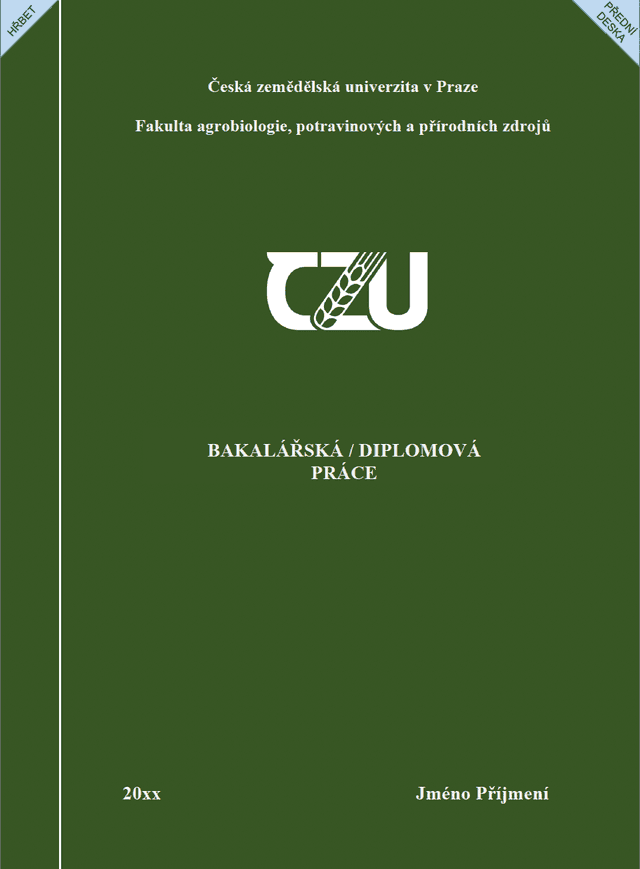 Vzor desek – ČZU – Provozně ekonomická fakulta
