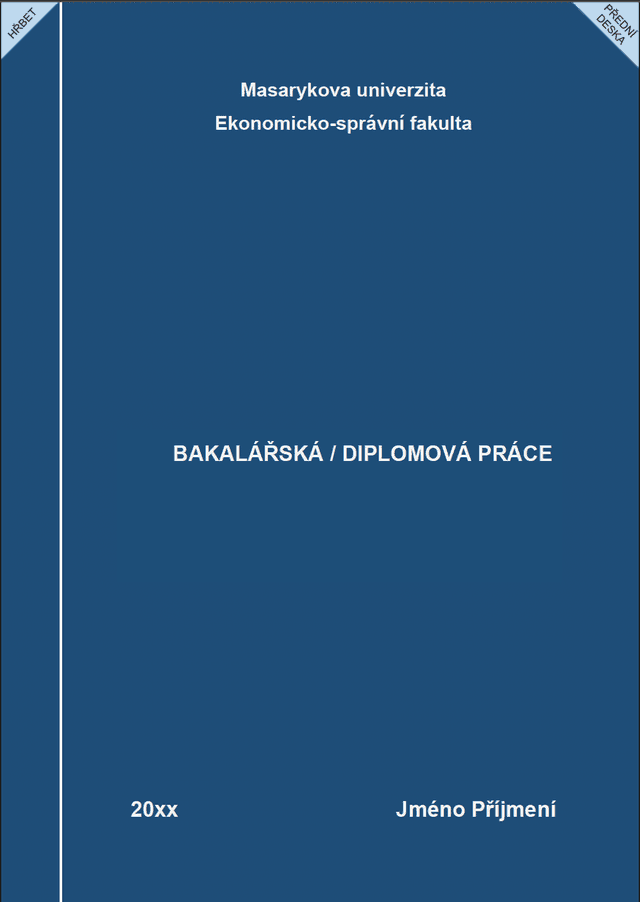 Vzor desek – Masarykova univerzita – Ekonomicko-správní fakulta