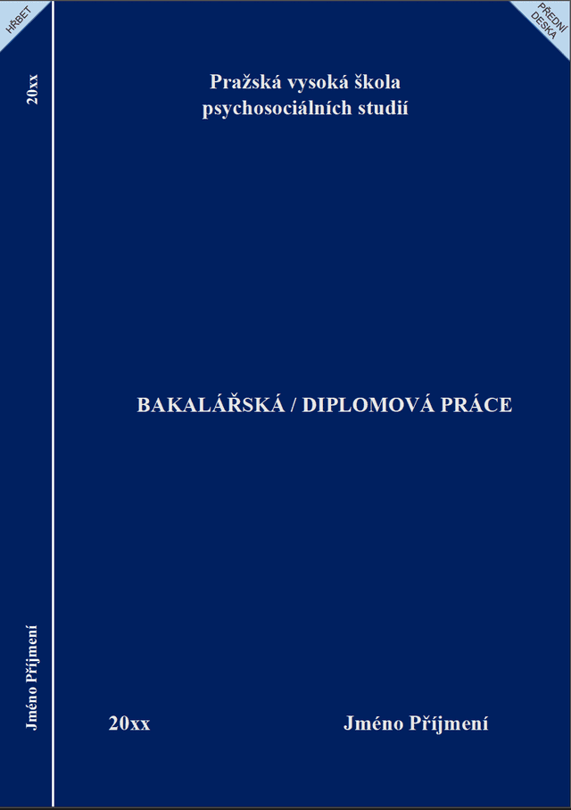 Vzor desek – Pražská vysoká škola psychosociálních studií