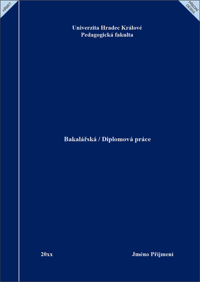 Vzor desek – Univerzita Hradec Králové – Pedagogická fakulta