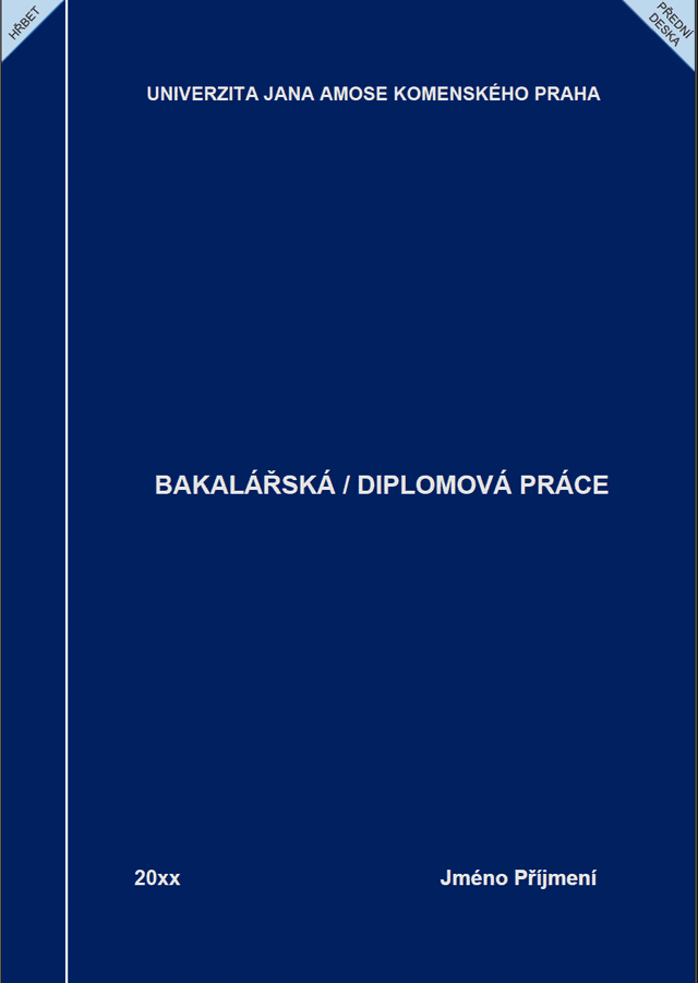 Vzor desek – Univerzita Jana Ámose Komenského Praha