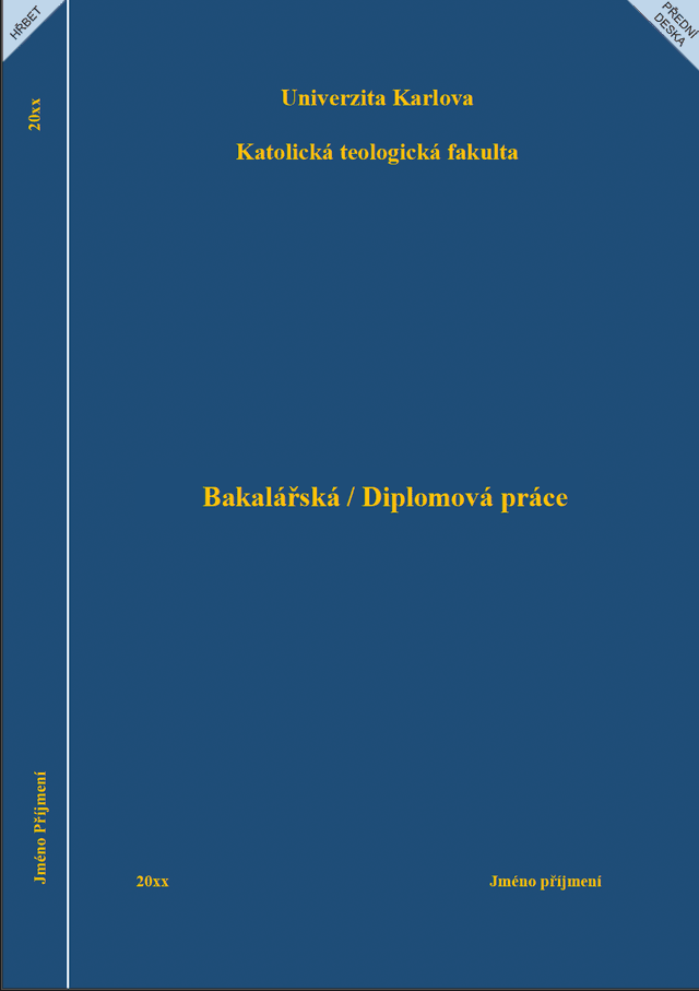 Vzor desek – Univerzita Karlova – Katolická teologická fakulta